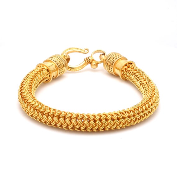 GOLDSHINE 22K Solid Yellow Gold Women Bracelet 6.75