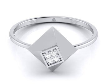 Platinum Diamond Ring for Women JL PT LR 103