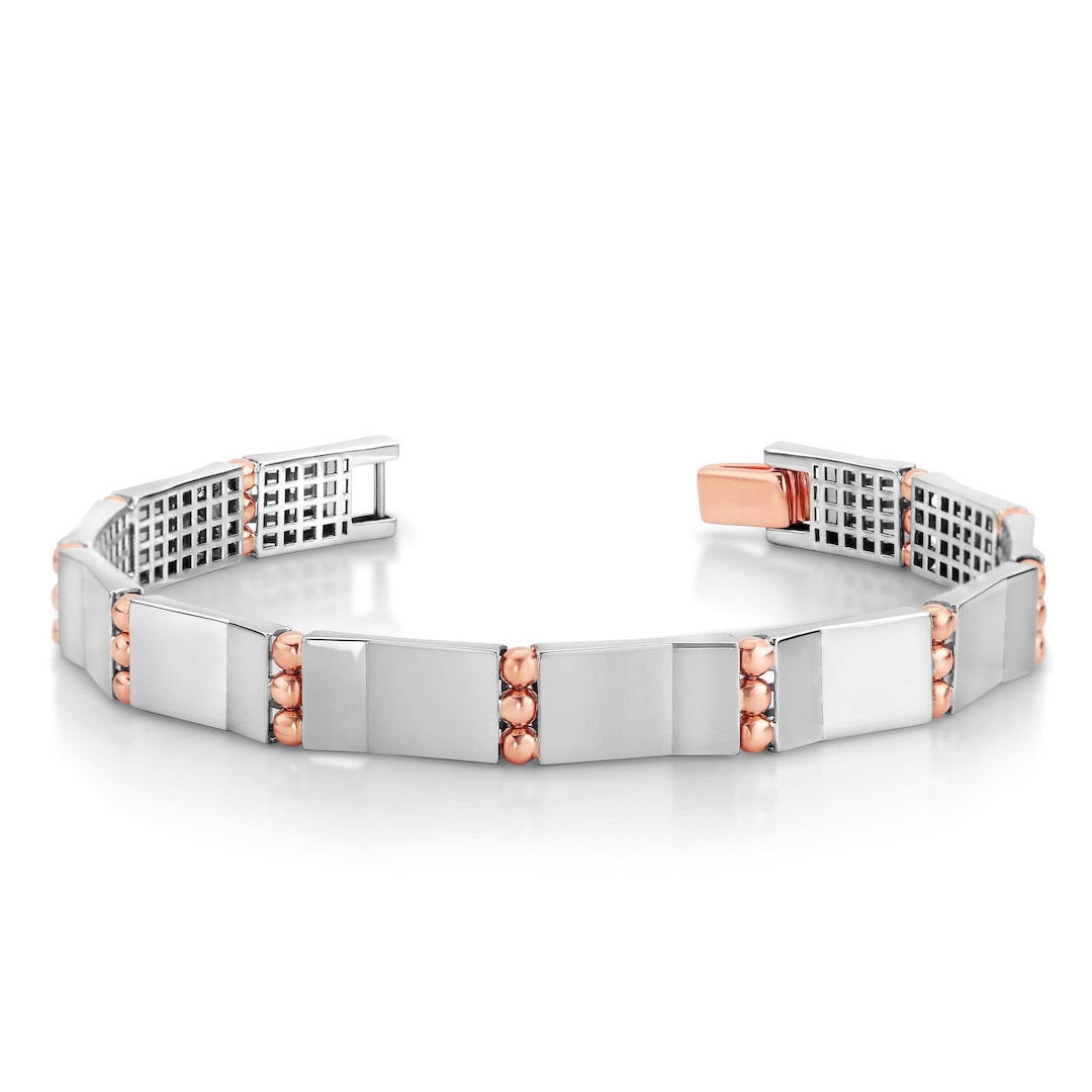 Buy Men of Platinum Bracelet With Rose Gold for Men JL PTB 788 Online in  India