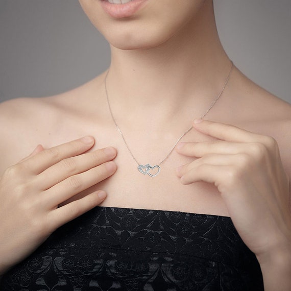 Platinum diamond deals heart pendant