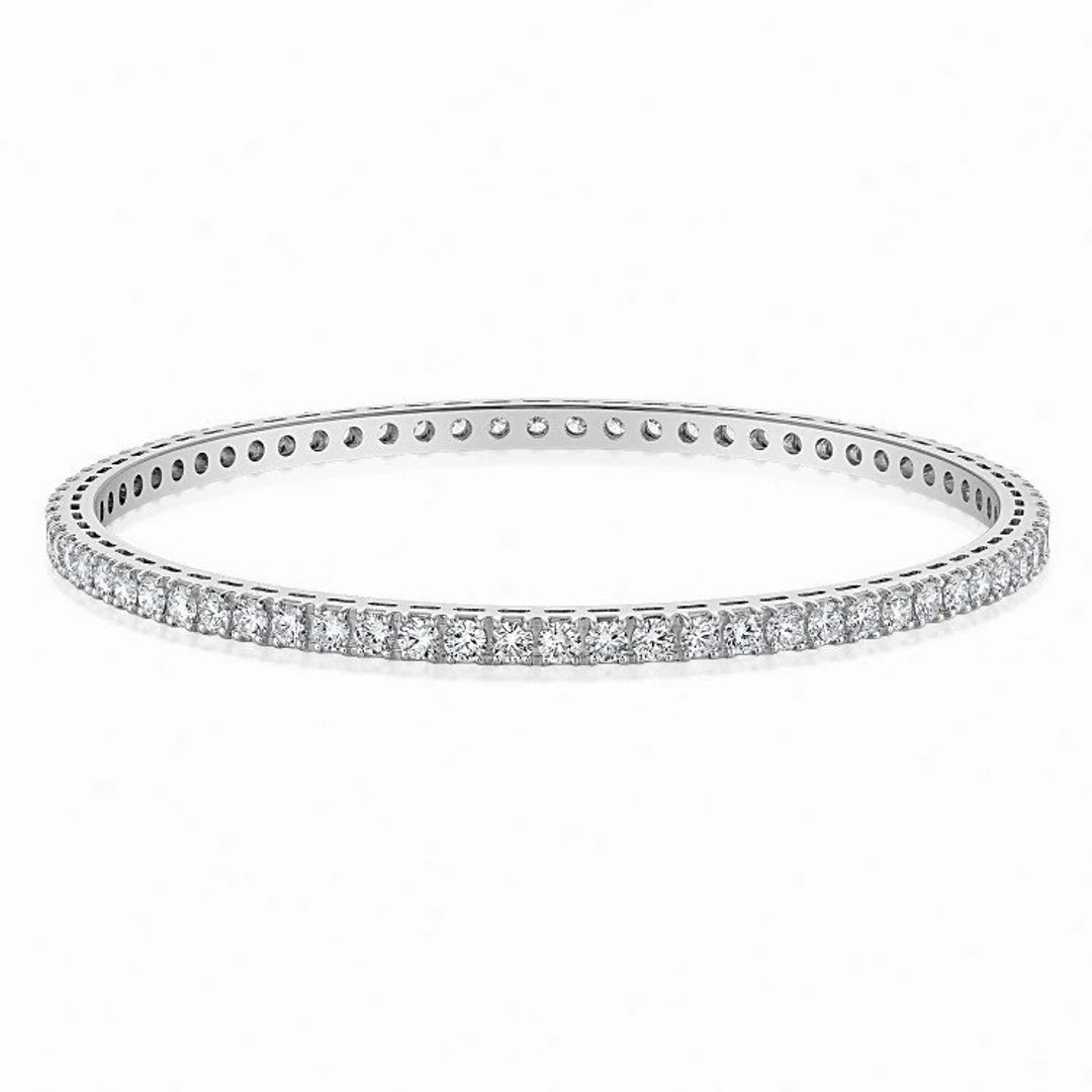 Stylish Single Line Diamond Bangles - Get Best Price from Manufacturers &  Suppliers in India