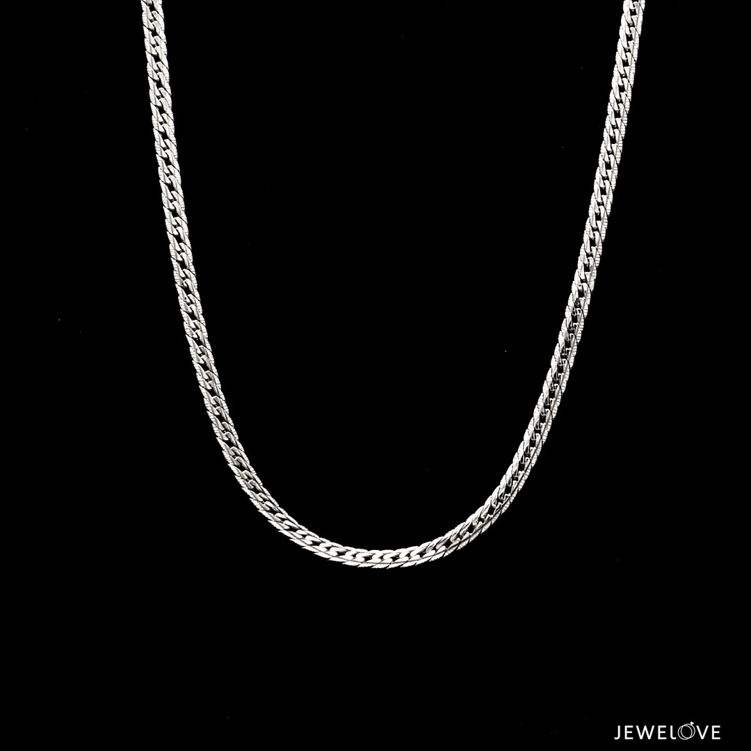 pt プラチナ　ホッシーモン 3mm Japanese Platinum Designer Cuban Chain for Men JL PT CH 1256