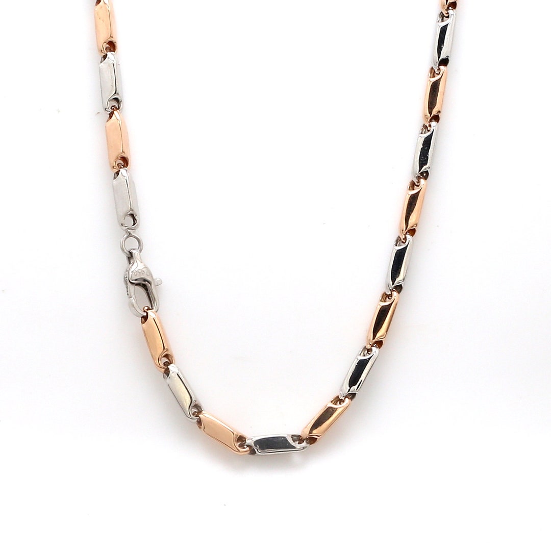 Hi polish Platinum Rose Gold Links Platinum Chain JL PT CH 906 A Etsy Hong Kong