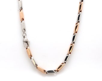 Hi-Polish Platinum & Rose Gold Links Platinum Chain JL PT CH 906-A