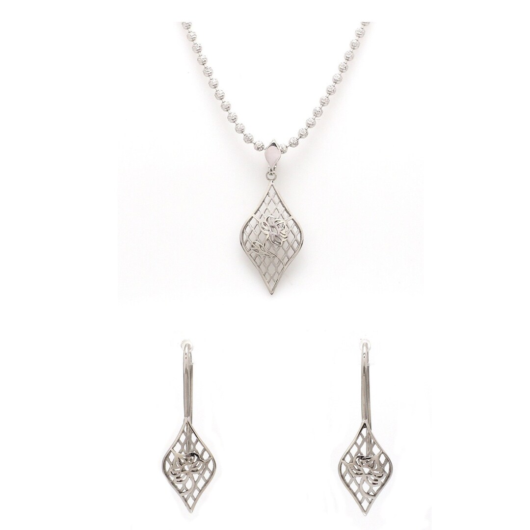 デザイナープラチナローズゴールドペンダントセット（女性用）JL PT