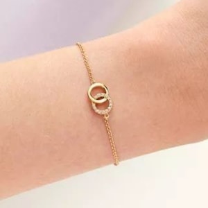 Customised 14K Gold Bracelet with Diamonds
