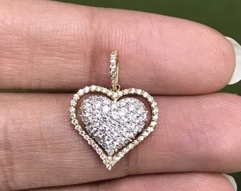 Gold & Diamond Heart Pendant by Jewelove