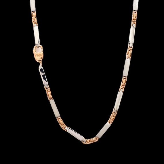 Designer Platinum Rose Gold Chain for Men JL PT CH 1106