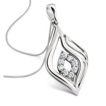 Platinum pendant store earring set