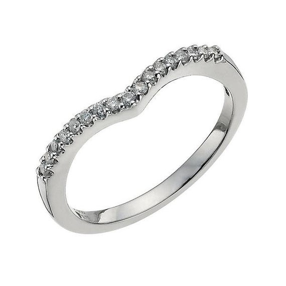 Half Eternity Platinum Ring With a Curve SJ PTO 227