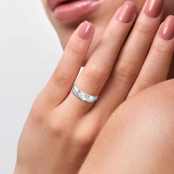 Platinum Diamond Rings For Him | Mens Wedding Rings Platinum Diamond|