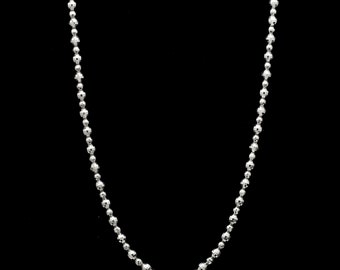Platinum Necklace with Diamond Cut Balls JL PT 763