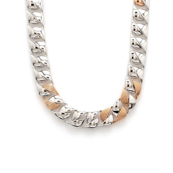 Designer Platinum \u0026 18K Rose Gold Chain 