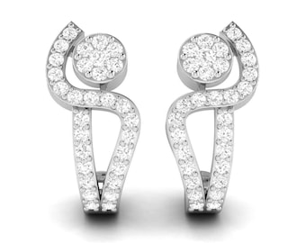 Platinum & Diamond Earrings for Women JL PT E BL-04