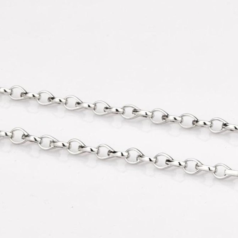 Pear Linked Platinum Chain JL PT CH 831 image 1