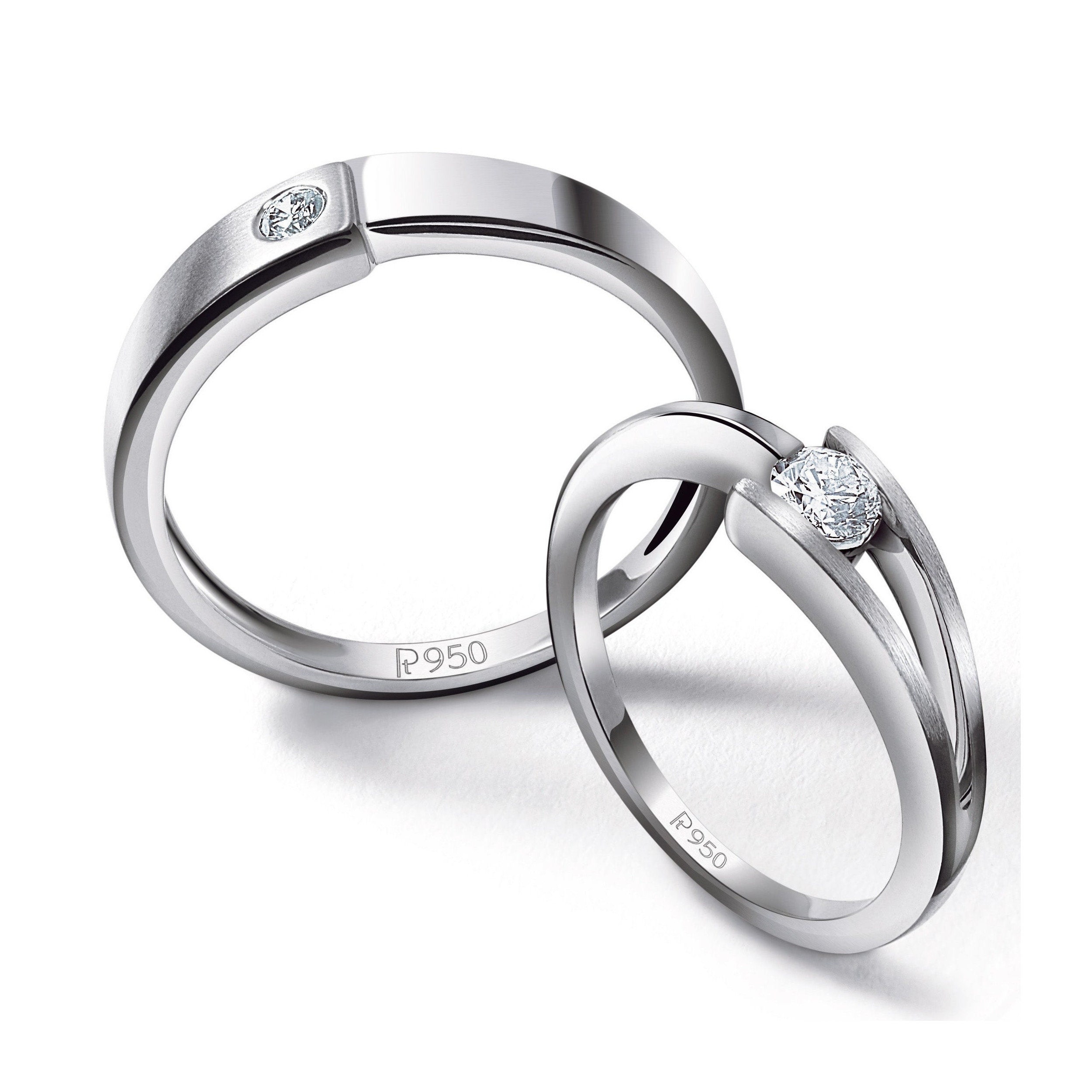 Buy Karatcart Platinum Plated Crystal Infinity Loop Adjustable Couple Rings  Online