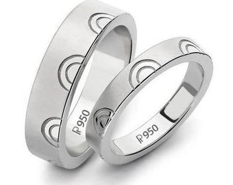 Plain Platinum Love Bands SJ PTO 133