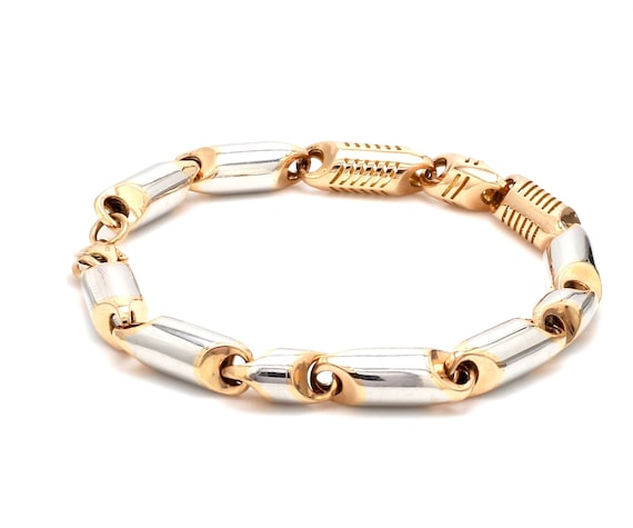 Heavy Gold 18-25cm Stainless Steel Curb Link Chain Bracelet Thick 8/10/14mm  UK | eBay