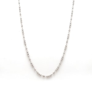 Corrente de bolas de corte de diamante de platina japonesa para mulheres JL PT CH 1073