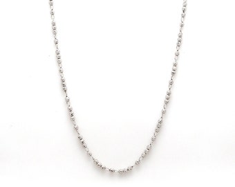 Japanese Platinum Diamond Cut Balls Chain for Women JL PT CH 1073