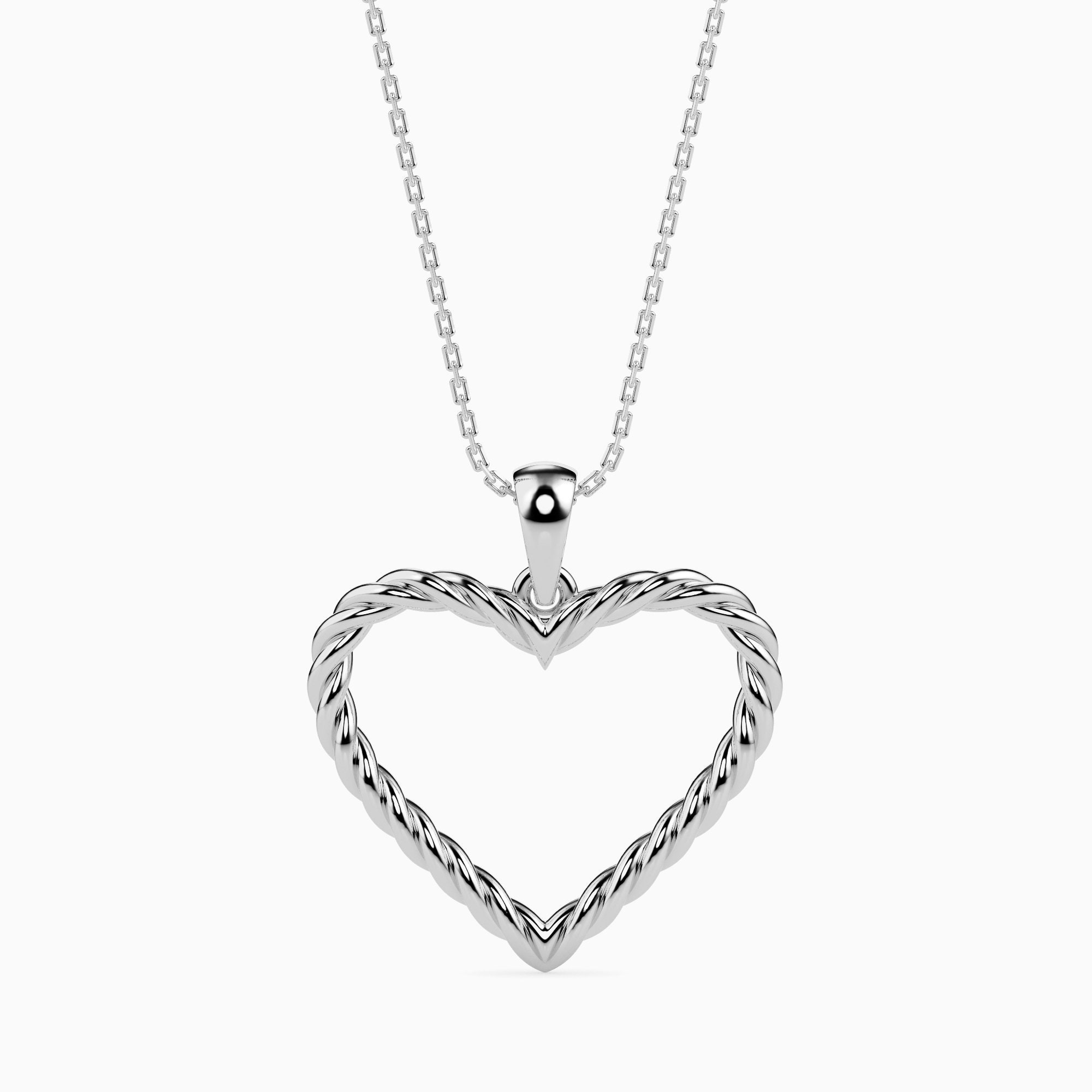 Platinum Heart Pendant for Women JL PT 