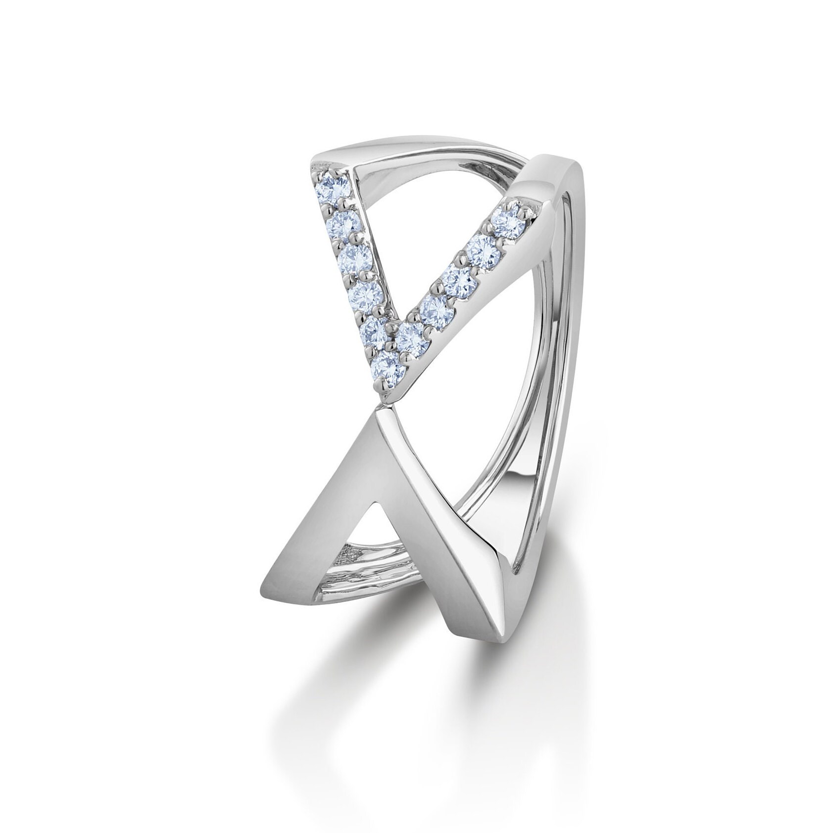 Buy Evara Platinum Ring With Diamonds for Women JL PT 1042 Online in India  - Etsy