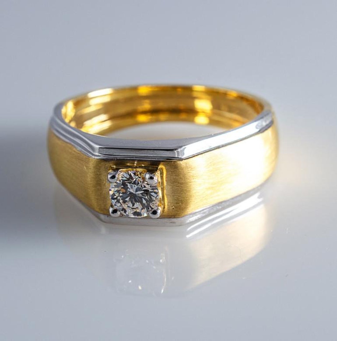 9ct Yellow Gold 1 Carat Diamond Mens Ring – Grahams Jewellers