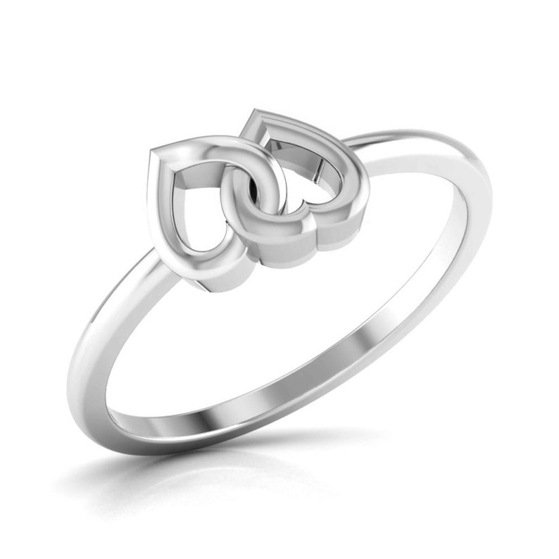 Designer Platinum Heart Ring for Women JL PT R 8175 Designer Platinum Heart Ring for Women JL PT R 8175