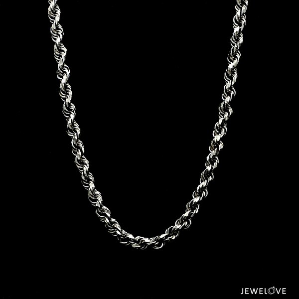 Platinum Rope Chains Men Etsy