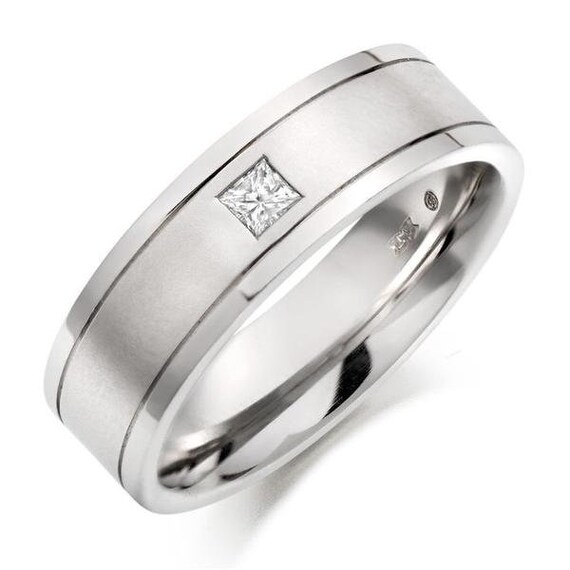 Single diamond ring for male sale