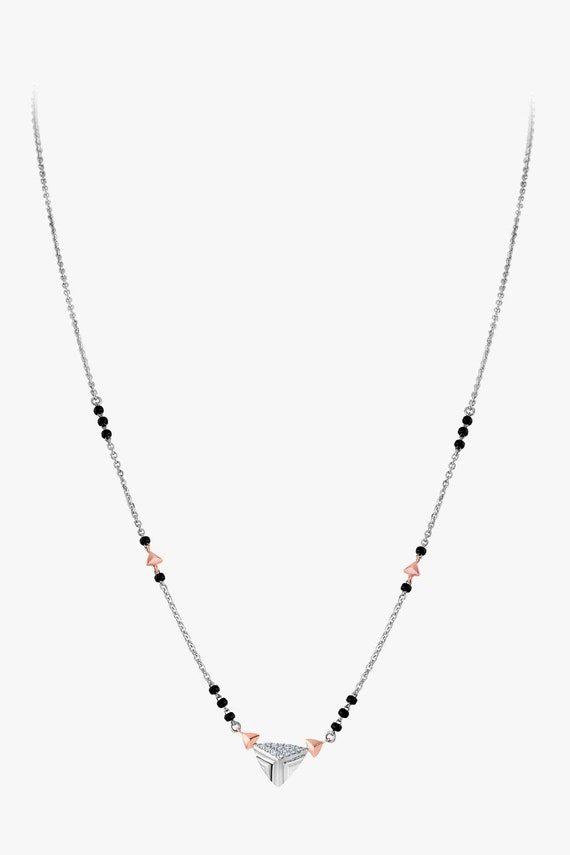 Rose gold diamond mangalsutra deals