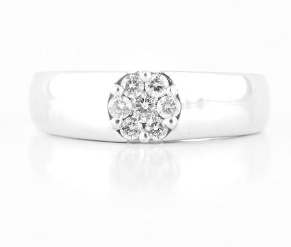 Matte Finish Pressure set Platinum Ring for Men JL PT 431 Etsy