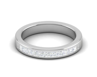 Platinum Princess Cut Diamond Ring for Women JL PT Wb RD 159