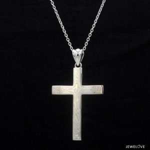 Customised Plain Platinum Cross Pendant JL PT P 243-Z