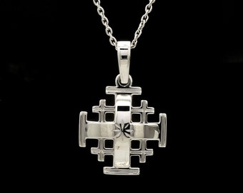 Platinum Jerusalem Cross Pendant JL PT P 304