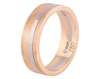 Designer Platinum & Gold Fusion Men's Ring JL PT 523-A