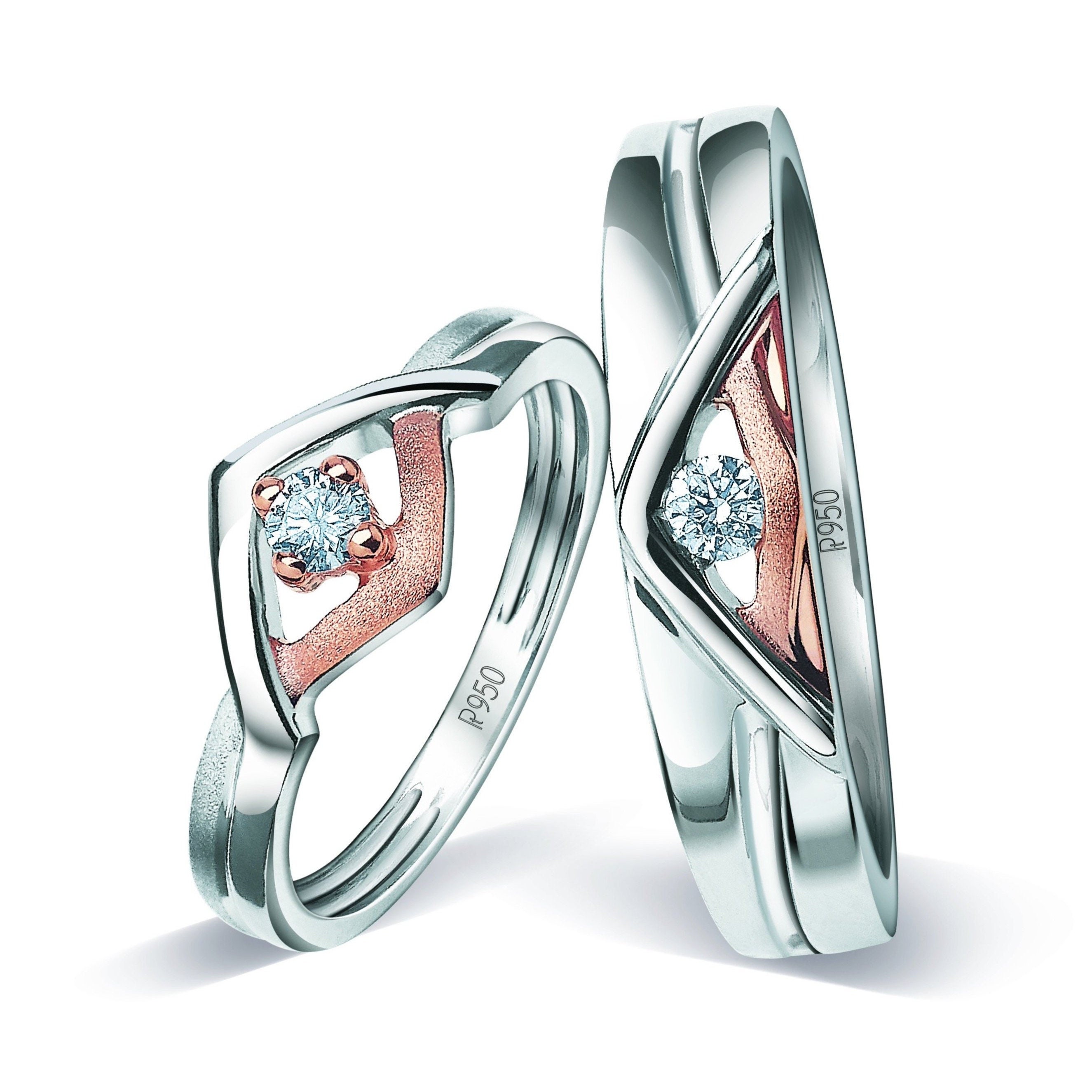 Designer Platinum Diamonds Rings for Couple JL PT 1260 – Jewelove.US