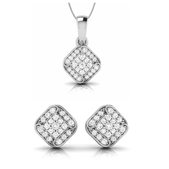 Platinum pendant sales set