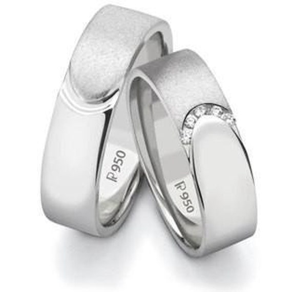 Buy Harmony Platinum Couple Rings With Diamonds JL PT 530 Online in India -  Etsy