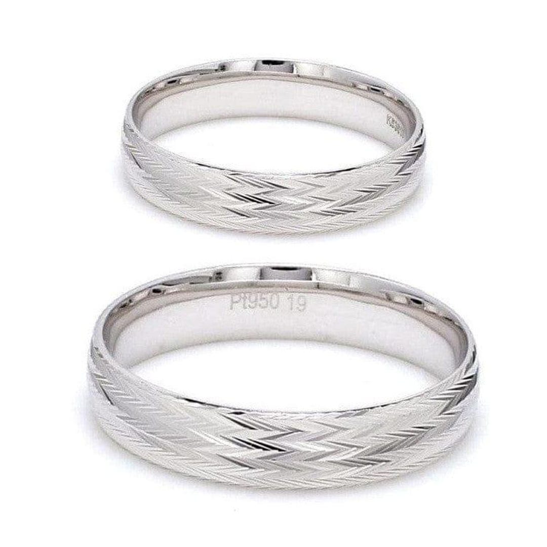 数量は多 Japanese Platinum JL Texture Shiny Unique With Rings Couple アクセサリー