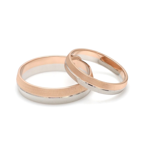 Amazon.com: CEJUG 1.7Ct Cz 18k Rose Gold Wedding Ring Sets for Him and Her  Women Men Titanium Stainless Steel Bands Couple Rings Size 11&10 :  Clothing, Shoes & Jewelry