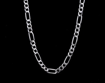 4.5mm Linked Figaro Platinum Sachin Chain for Men JL PT CH 717