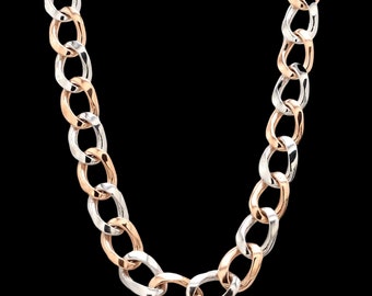 Heavy Platinum & Rose Gold Chain for Men JL PT CH 1003