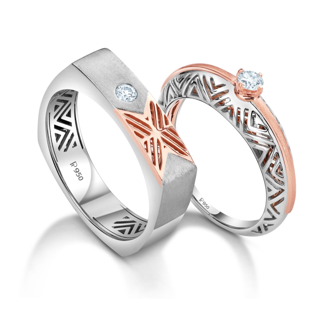 Valentine Rose Gold Couple Rings – purpleluck.co