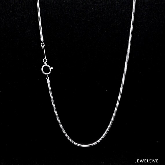 Buy 1.8mm Japanese Thicker Plain Platinum Round Snake Chain for