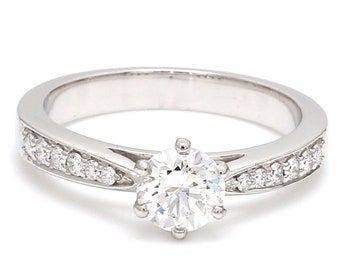 Customised 0.70 cts. Platinum Diamond Solitaire Ring JL PT 917