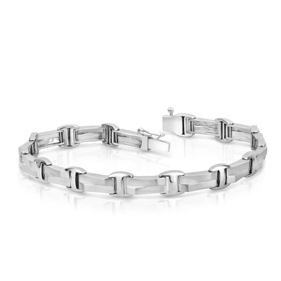 Screw Shape Link Mens Cable Bracelet