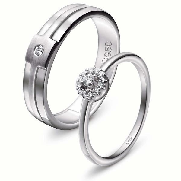 Couple engagement cheap rings platinum