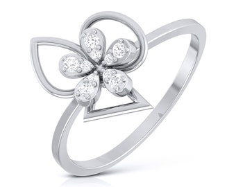 Platinum Diamond Ring for Women JL PT LR 107