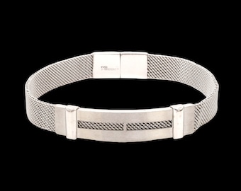 Men of Platinum | Platinum with White Gold Bracelet for Men JL PTB 813-A